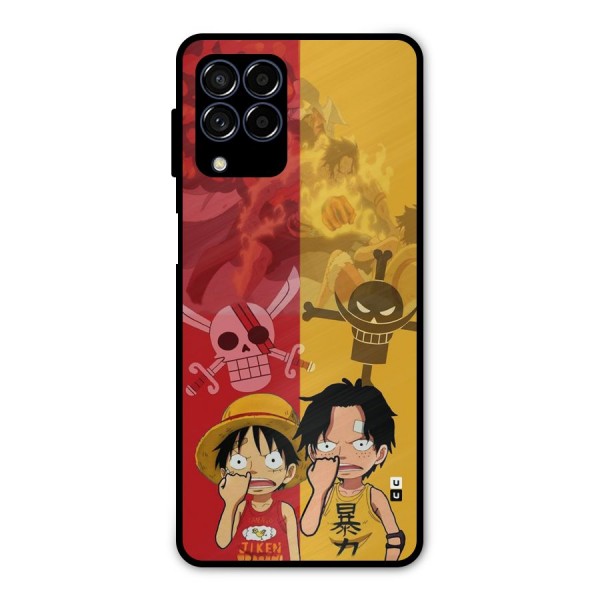 Luffy And Ace Metal Back Case for Galaxy M53 5G