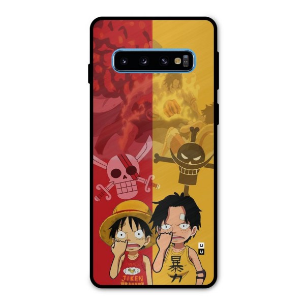 Luffy And Ace Metal Back Case for Galaxy S10