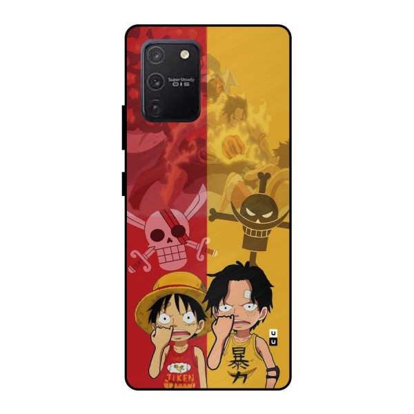 Luffy And Ace Metal Back Case for Galaxy S10 Lite