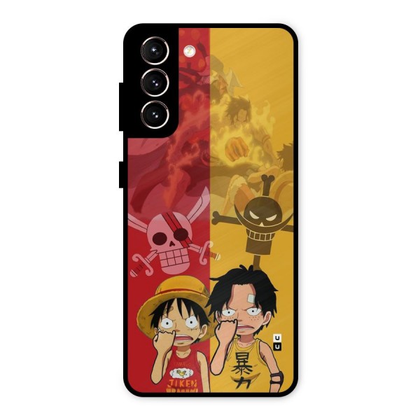 Luffy And Ace Metal Back Case for Galaxy S21 5G