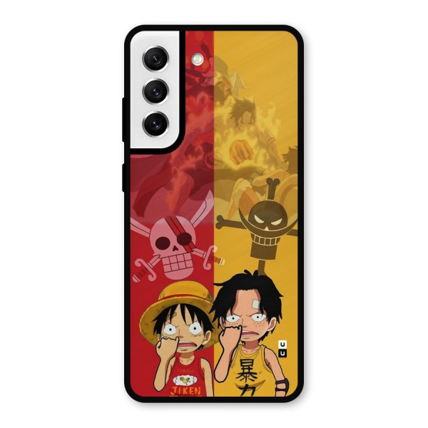 Luffy And Ace Metal Back Case for Galaxy S21 FE 5G