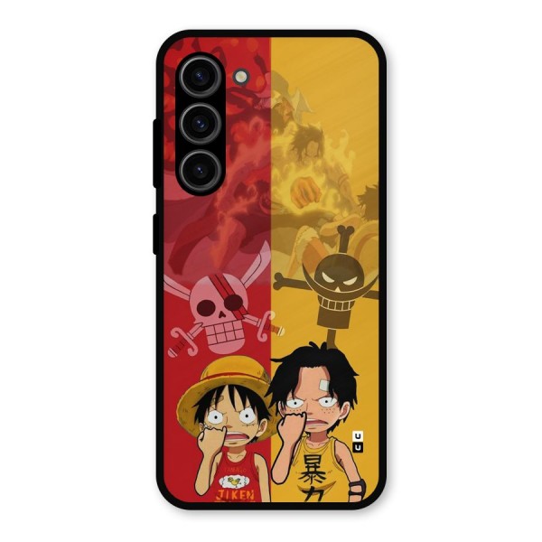 Luffy And Ace Metal Back Case for Galaxy S23