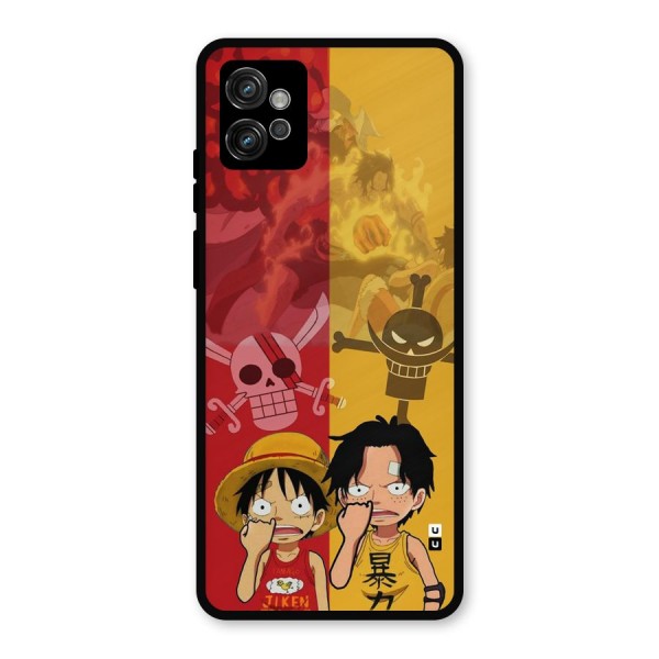 Luffy And Ace Metal Back Case for Moto G32