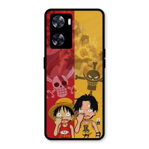 Luffy And Ace Metal Back Case for Oppo A77s