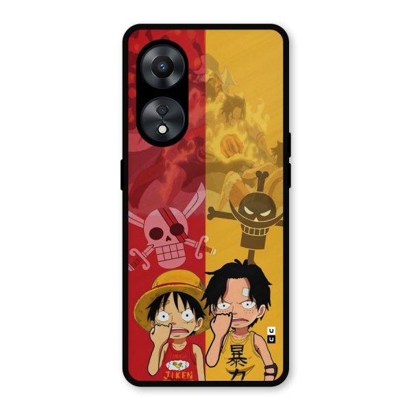 Luffy And Ace Metal Back Case for Oppo A78