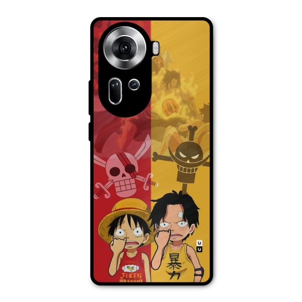 Luffy And Ace Metal Back Case for Oppo Reno11 5G