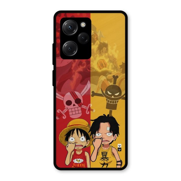 Luffy And Ace Metal Back Case for Poco X5 Pro