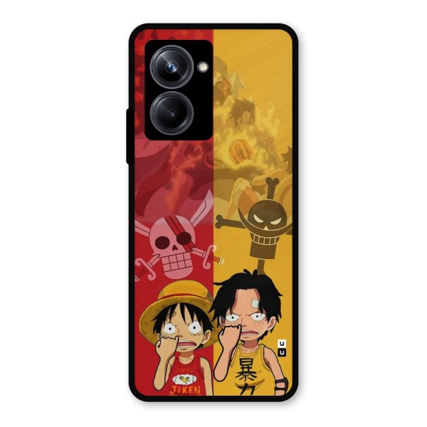 Luffy And Ace Metal Back Case for Realme 10 Pro