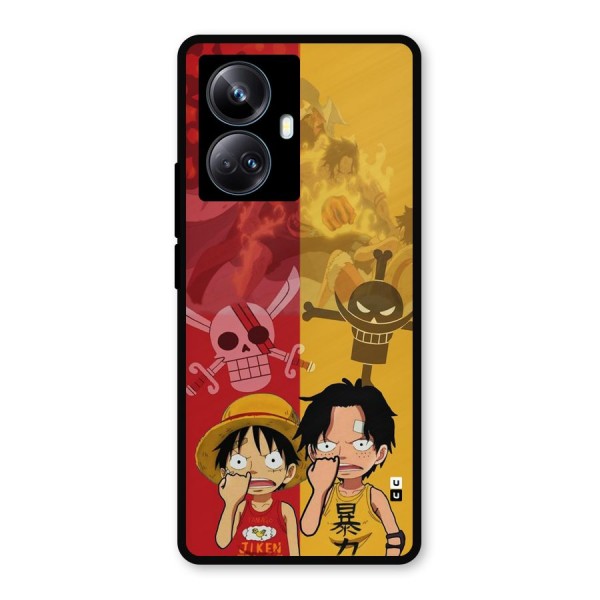 Luffy And Ace Metal Back Case for Realme 10 Pro Plus