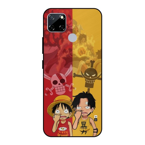 Luffy And Ace Metal Back Case for Realme Narzo 30A