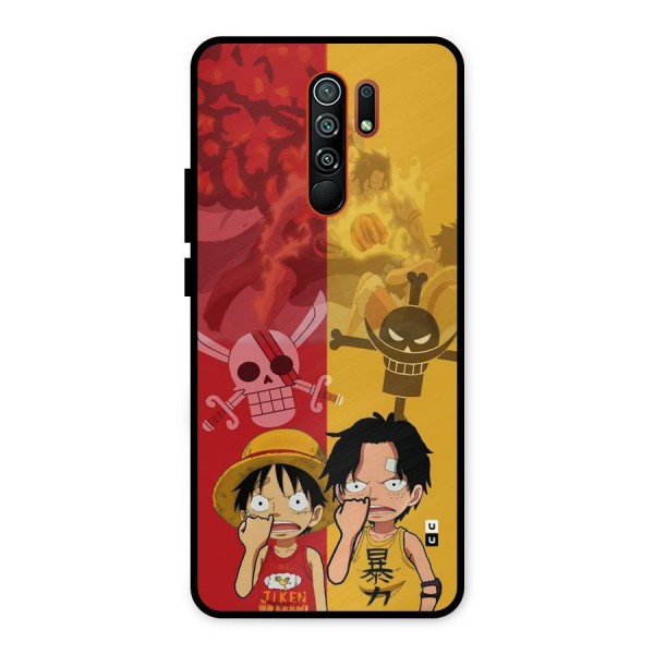 Luffy And Ace Metal Back Case for Redmi 9 Prime