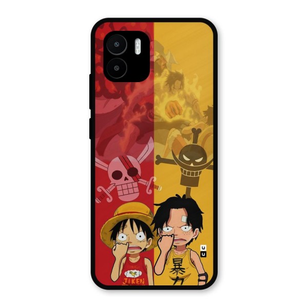 Luffy And Ace Metal Back Case for Redmi A2