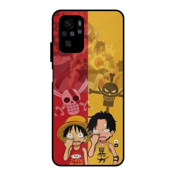 Luffy And Ace Metal Back Case for Redmi Note 10S