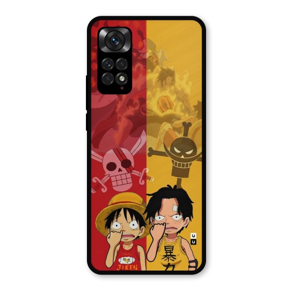 Luffy And Ace Metal Back Case for Redmi Note 11