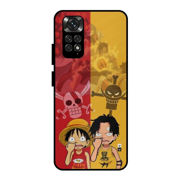Luffy And Ace Metal Back Case for Redmi Note 11 Pro