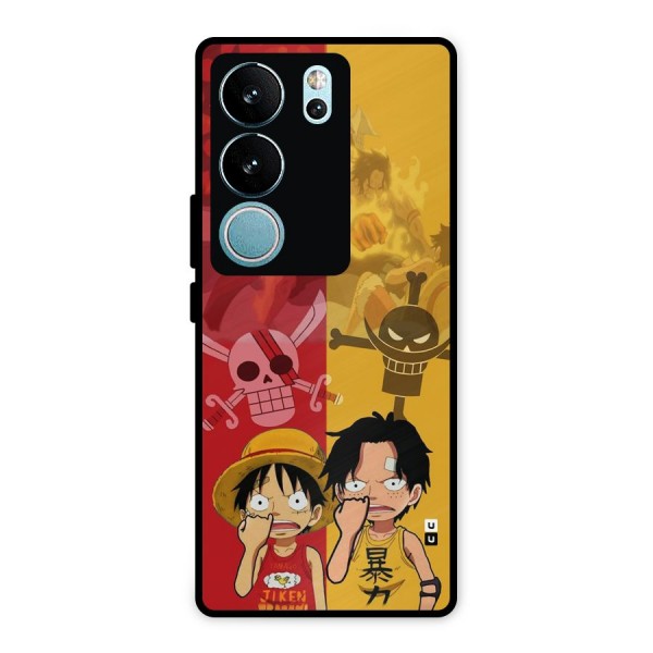 Luffy And Ace Metal Back Case for Vivo V29