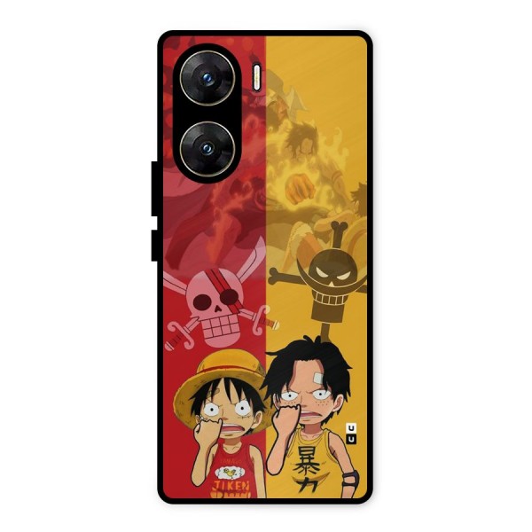 Luffy And Ace Metal Back Case for Vivo V29e