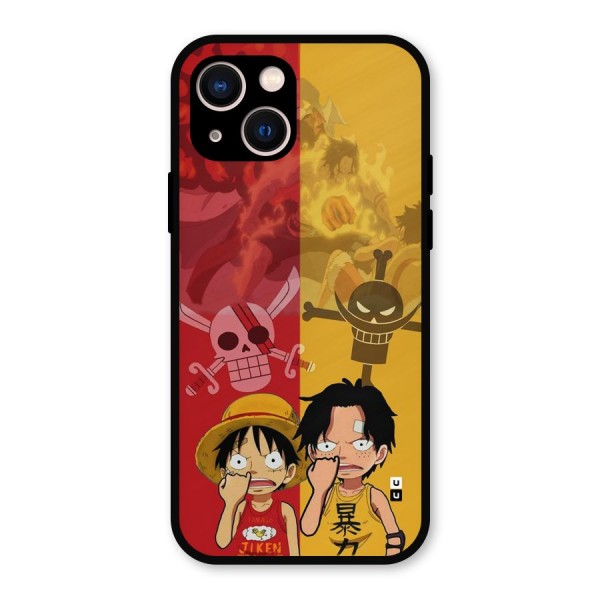 Luffy And Ace Metal Back Case for iPhone 13