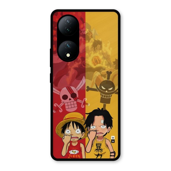 Luffy And Ace Metal Back Case for iQOO Z7