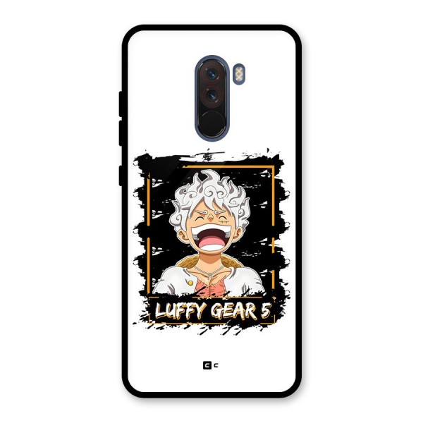 Luffy Gear 5 Glass Back Case for Poco F1