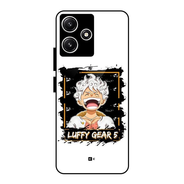 Luffy Gear 5 Glass Back Case for Poco M6 Pro