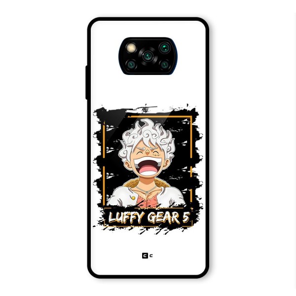 Luffy Gear 5 Glass Back Case for Poco X3 Pro