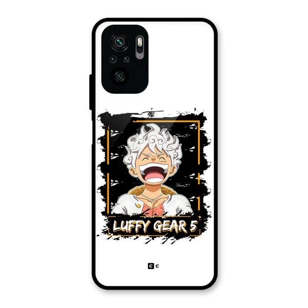 Luffy Gear 5 Glass Back Case for Redmi Note 10