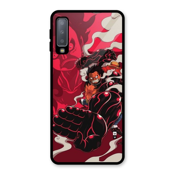 Luffy Gear Fourth Glass Back Case for Galaxy A7 (2018)