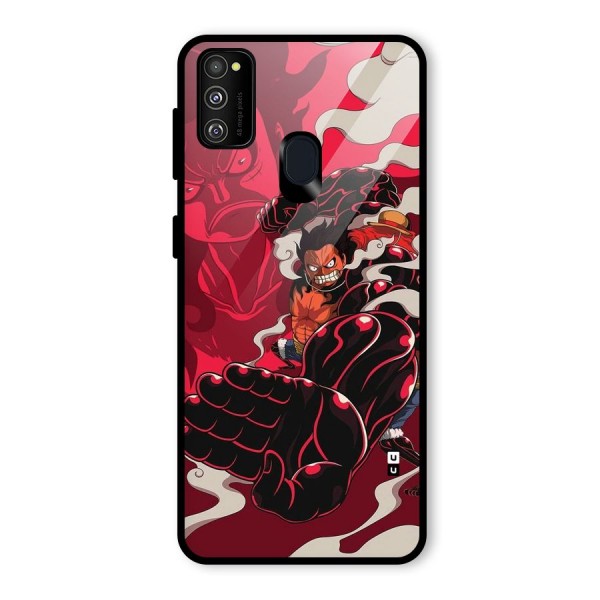 Luffy Gear Fourth Glass Back Case for Galaxy M21