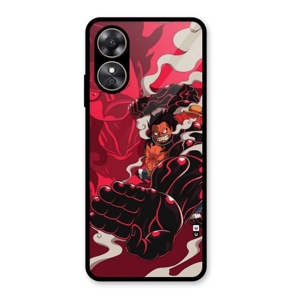 Luffy Gear Fourth Glass Back Case for Oppo A17