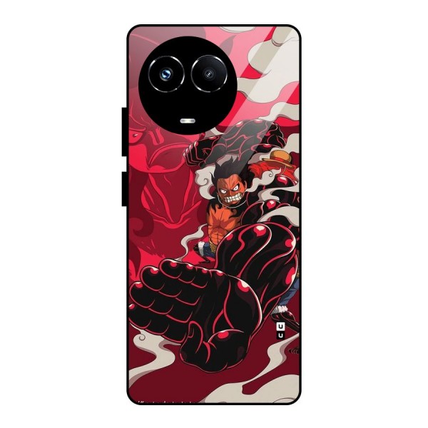 Luffy Gear Fourth Glass Back Case for Realme 11X