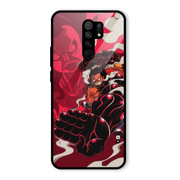 Luffy Gear Fourth Glass Back Case for Redmi 9 Prime