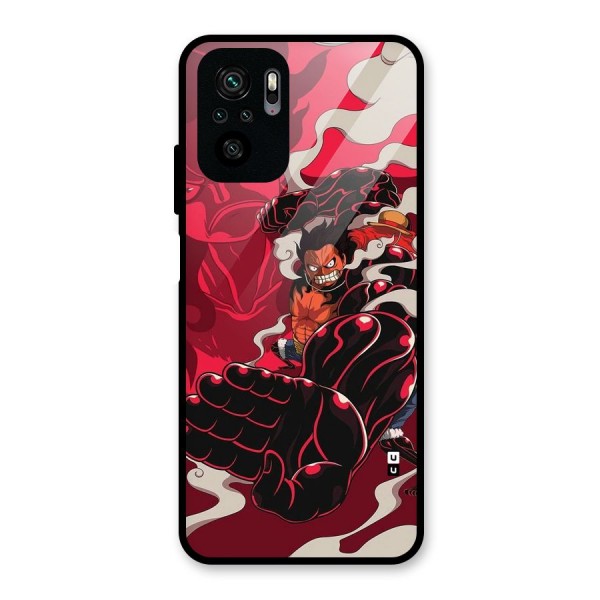 Luffy Gear Fourth Glass Back Case for Redmi Note 10