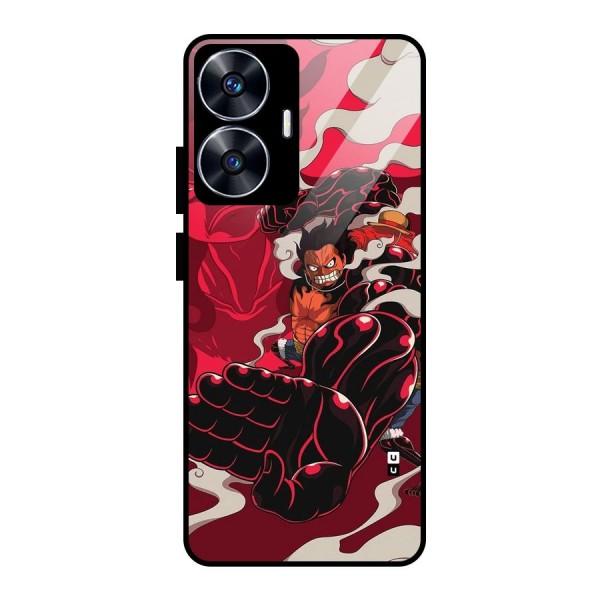 Luffy Gear Fourth Glass Back Case for realme C55