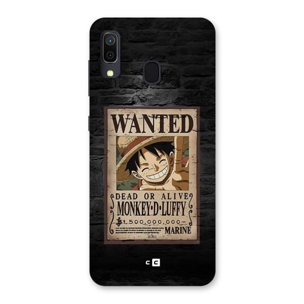 Luffy Wanted Back Case for Galaxy A20