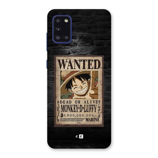 Luffy Wanted Back Case for Galaxy A31