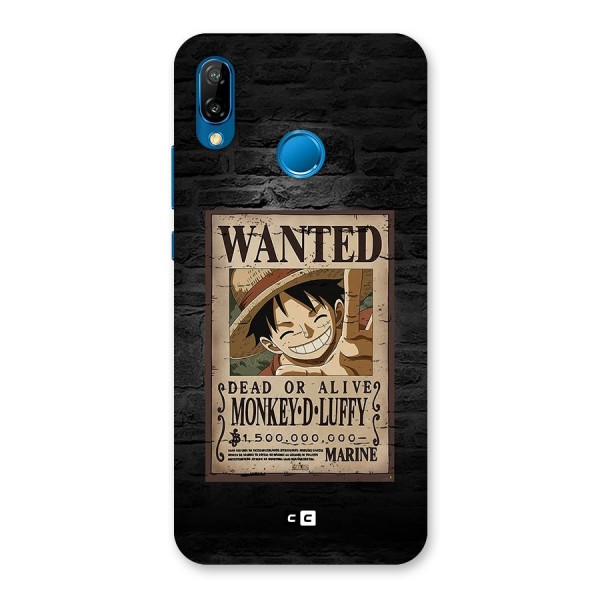 Luffy Wanted Back Case for Huawei P20 Lite