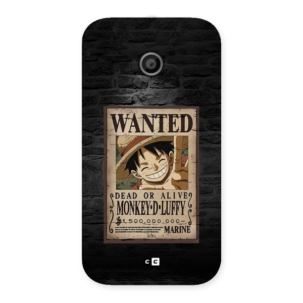 Luffy Wanted Back Case for Moto E