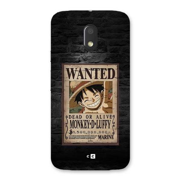 Luffy Wanted Back Case for Moto E3 Power