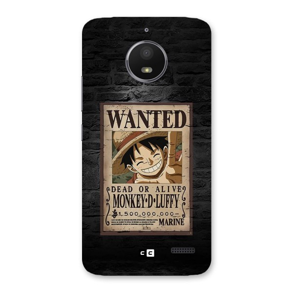 Luffy Wanted Back Case for Moto E4