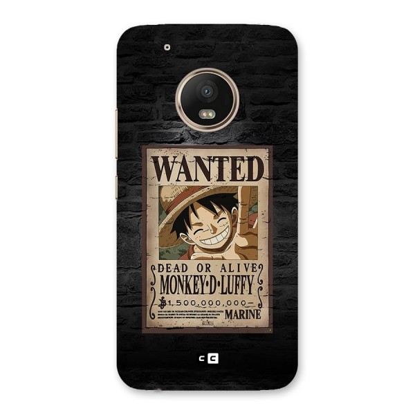 Luffy Wanted Back Case for Moto G5 Plus