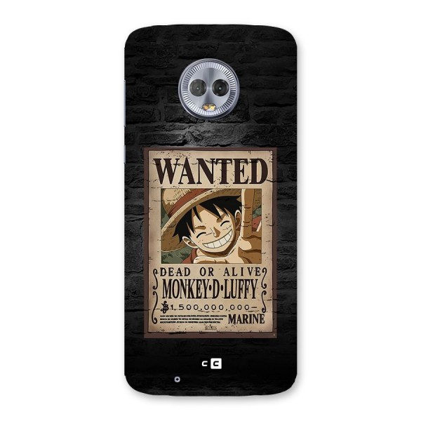 Luffy Wanted Back Case for Moto G6