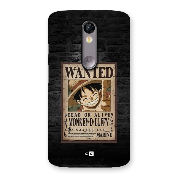 Luffy Wanted Back Case for Moto X Force