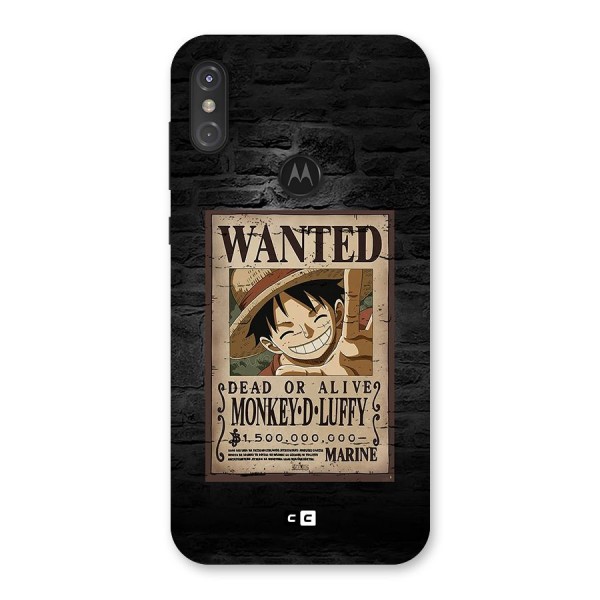 Luffy Wanted Back Case for Motorola One Power