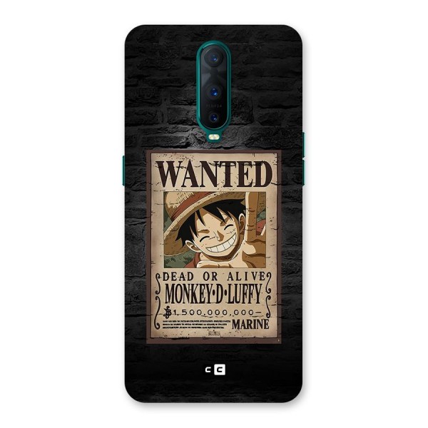 Luffy Wanted Back Case for Oppo R17 Pro