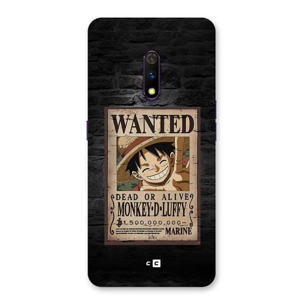 Luffy Wanted Back Case for Realme X