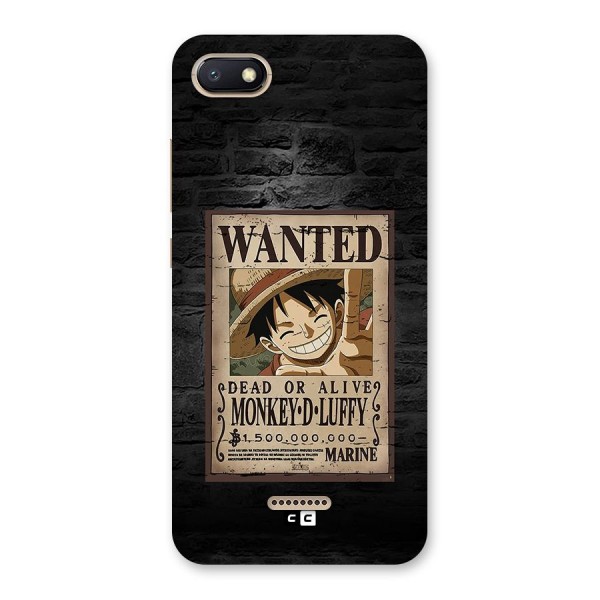 Luffy Wanted Back Case for Redmi 6A