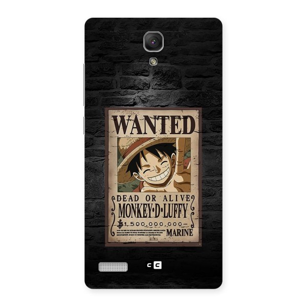 Luffy Wanted Back Case for Redmi Note 4