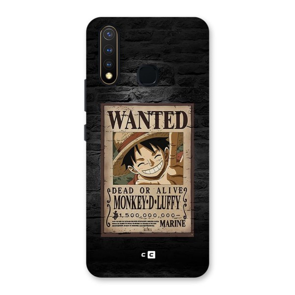 Luffy Wanted Back Case for Vivo U20