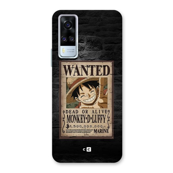Luffy Wanted Back Case for Vivo Y51